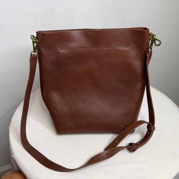 Madewell Brown Leather Bucket Bag - Picture 6 of 15